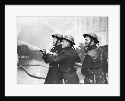 Firefighters morning after air raids London by Associated Newspapers