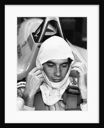 Racing driver Ayrton Senna at Silverstone by Associated Newspapers