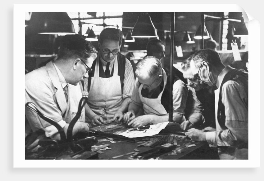 Newspaper composing room 1940s by Associated Newspapers