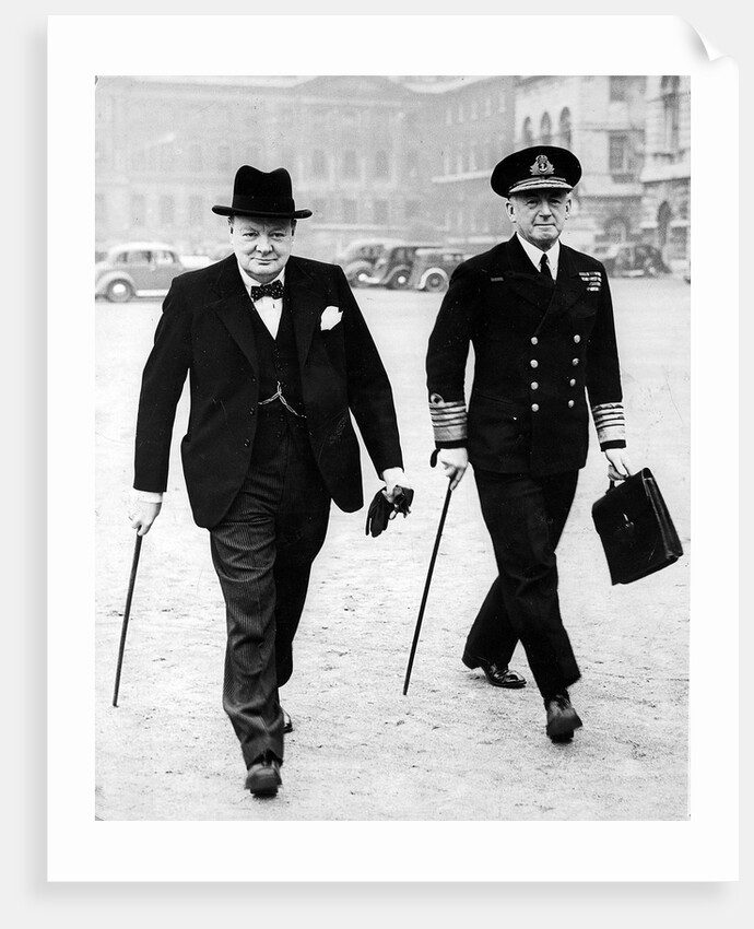 Winston Churchill and Chief of Naval Staff by Associated Newspapers