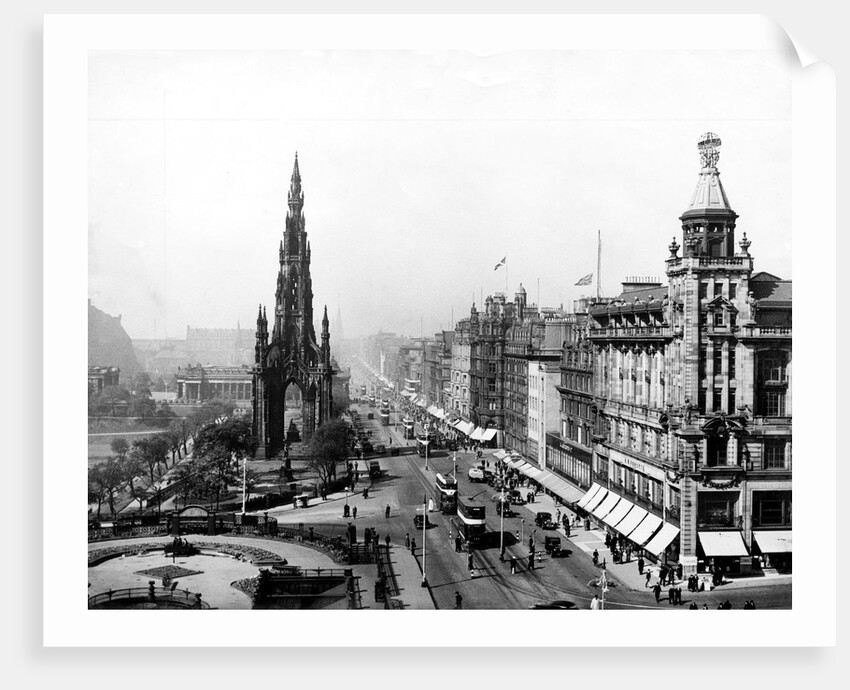 Edinburgh, Princes Street in 1938 by Associated Newspapers
