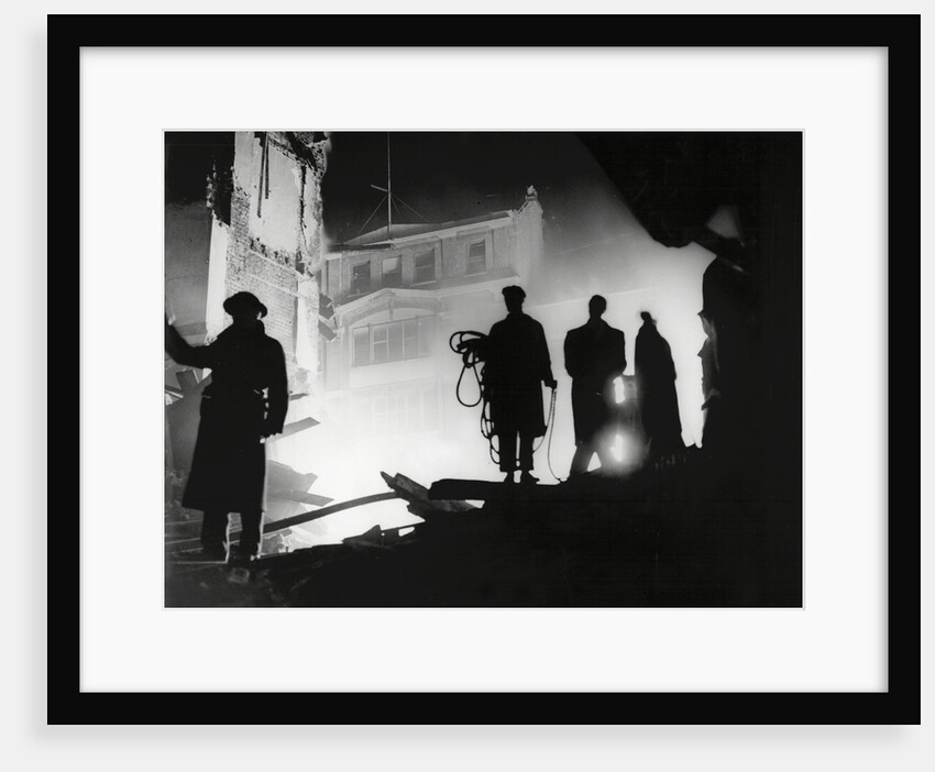 Rescuers in Soho London by Associated Newspapers