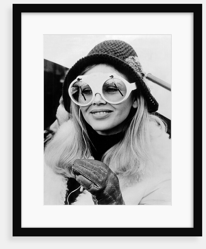 Britt Ekland in glasses by Associated Newspapers