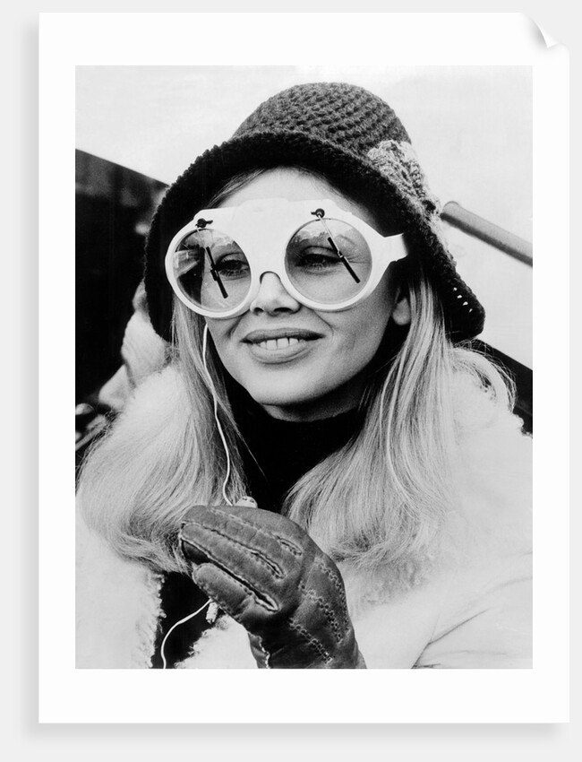 Britt Ekland in glasses by Associated Newspapers