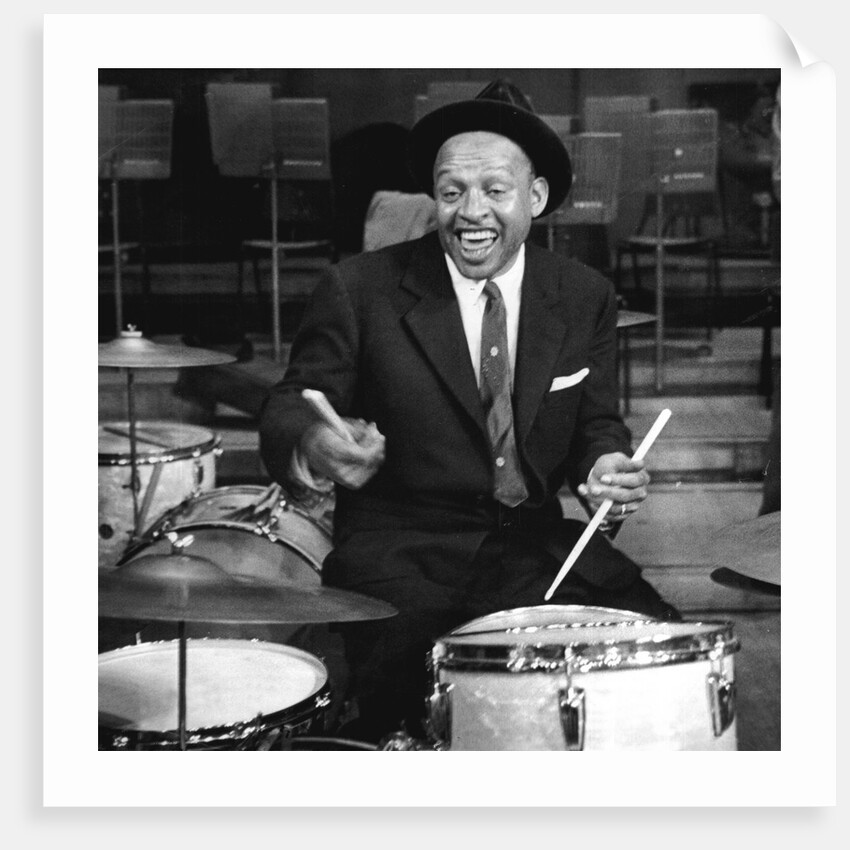 Lionel Hampton on drums by Associated Newspapers
