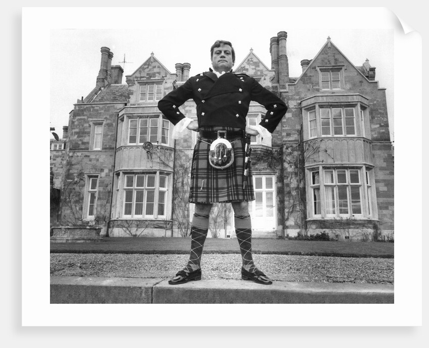 Oliver Reed in kilt by Associated Newspapers