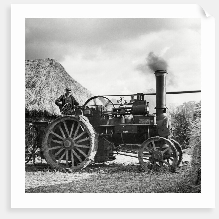 Traction engine on use on a farm by Associated Newspapers