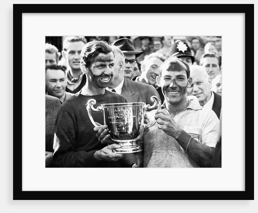 Stirling Moss and his Vanwall team-mate Tony Brooks by Associated Newspapers