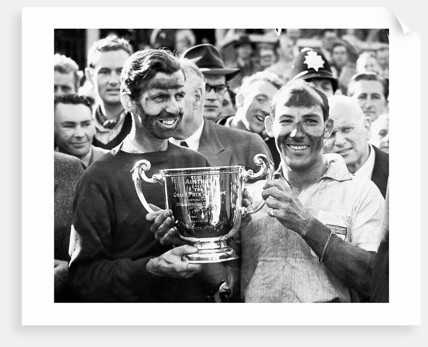 Stirling Moss and his Vanwall team-mate Tony Brooks by Associated Newspapers