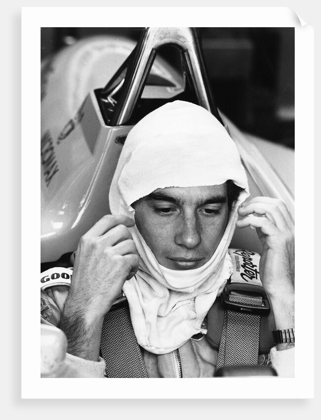 Racing driver Ayrton Senna at Silverstone by Associated Newspapers