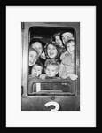 Cheerful train evacuees by Associated Newspapers