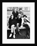 Rolling Stones on a bench by Associated Newspapers