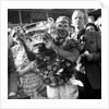 Sir Stirling Moss, racing driver after winning his first British Grand Prix in 1955 by Associated Newspapers