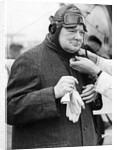 Winston Churchill in a flying helmet by Associated Newspapers