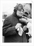 Winston Churchill in a flying helmet by Associated Newspapers
