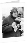 Winston Churchill in a flying helmet by Associated Newspapers
