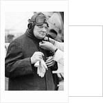 Winston Churchill in a flying helmet by Associated Newspapers