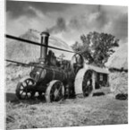 Traction engine driving  a threshing machine by Associated Newspapers