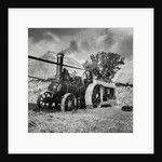 Traction engine driving  a threshing machine by Associated Newspapers