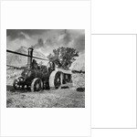 Traction engine driving  a threshing machine by Associated Newspapers