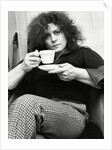 Marc Bolan with a cup of tea by Associated Newspapers