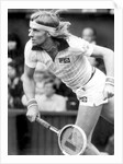 Bjorn Borg in action at Wimbledon by Associated Newspapers