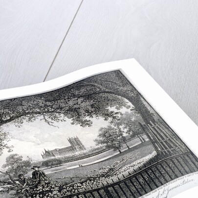 St James Park, from the Mall in front of St James's Palace, Westminster, London by John Thomas Smith