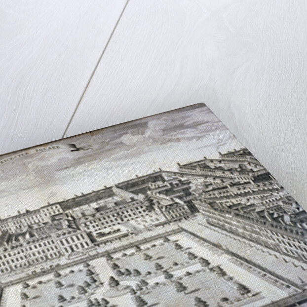 Bird's-eye view of Leicester Square, Westminster, London by Sutton Nicholls