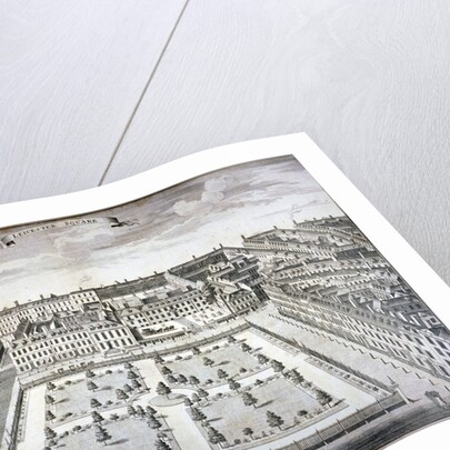 Bird's-eye view of Leicester Square, Westminster, London by Sutton Nicholls