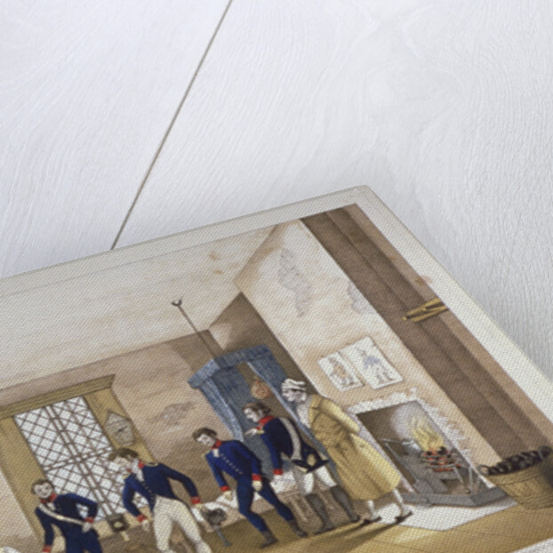 Scene in a barrack room at the Royal Military Academy, Woolwich, Kent by Anonymous