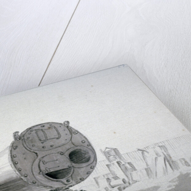 Steam machine, New Road, Islington, London by John Claude Nattes