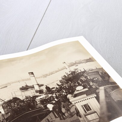 A paddle steamer disembarking passengers at Greenwich Pier, London by Anonymous