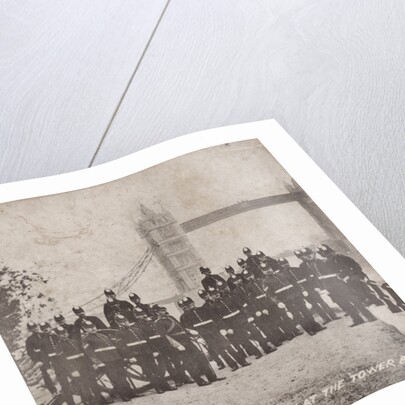 Group of artillery at Tower Bridge, London by Anonymous