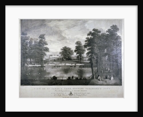 Rosamond's Pond, St James's Park, Westminster, London by F Ross