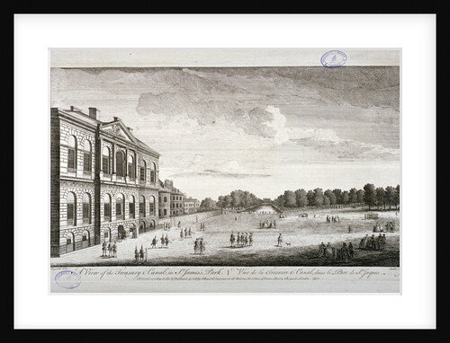 The Treasury and the canal in St James's Park, Westminster, London by John Smith