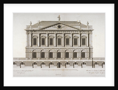 Elevation of Buckingham House, St James's Park, Westminster, London by Matthew Darly