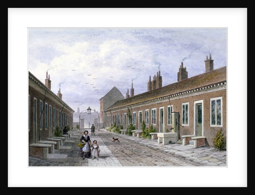 Skinners' Almshouses, Mile End Road, Stepney, London by Thomas Hosmer Shepherd
