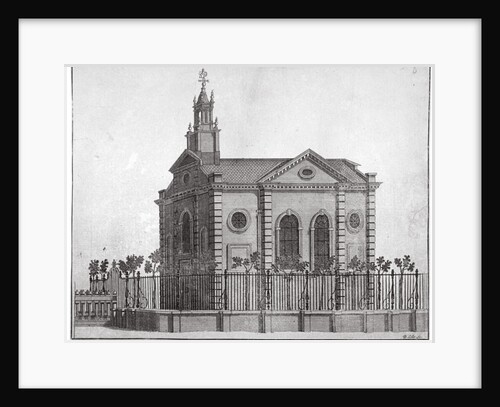 South-west view of the Swedish Church, Prince's Square, Stepney, London by Benjamin Cole