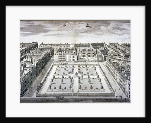 Bird's-eye view of Leicester Square, Westminster, London by Sutton Nicholls