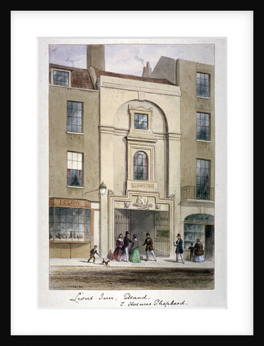 Lyon's Inn, Strand, Westminster, London by Thomas Hosmer Shepherd