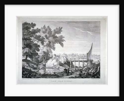View near Putney, with the River Thames in the background, Wandsworth, London by Robert Mackreth