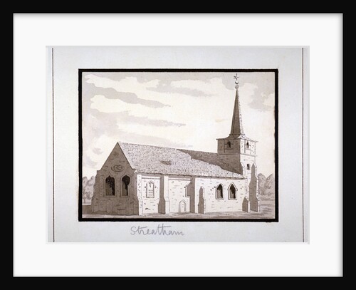 North-east view of the Church of St Leonard, Streatham, Lambeth, London by Anonymous