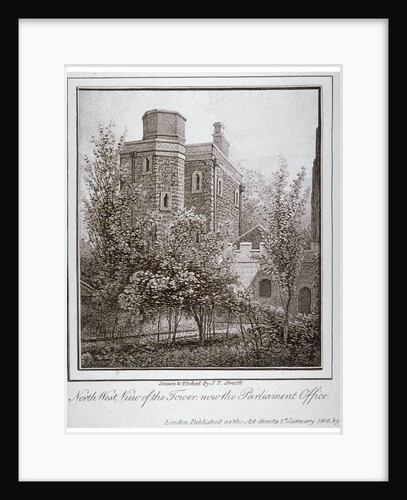 North-west view of the Jewel Tower, Old Palace Yard, Westminster, London by John Thomas Smith