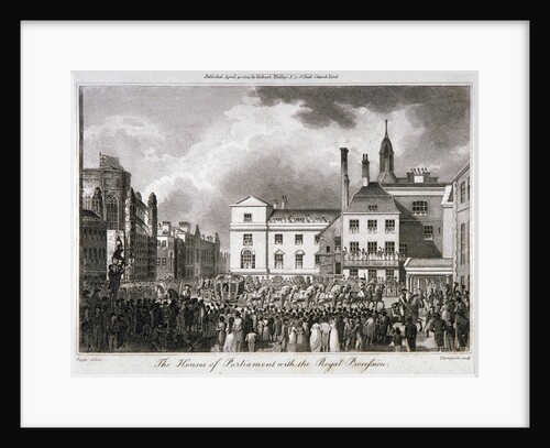 King George III processing through Old Palace Yard, Westminster, London by JR Thompson