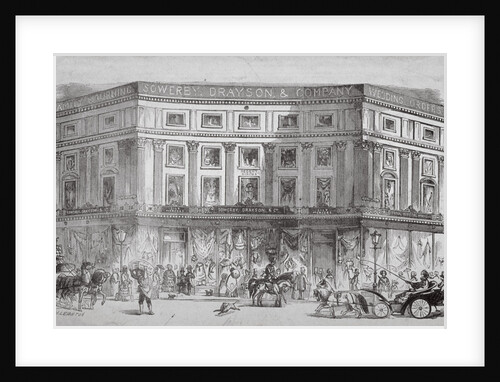 Mercers' shop, Regent Circus, Westminster, London by H Leighton