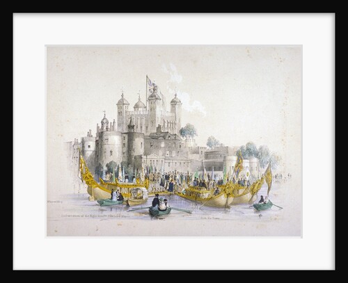 Lord Mayor Thomas Johnson and his entourage embarking from the Tower of London by William Parrott