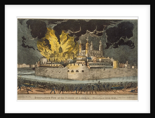 Fire at the Armoury in the Tower of London, 30 October 1841 by Anonymous