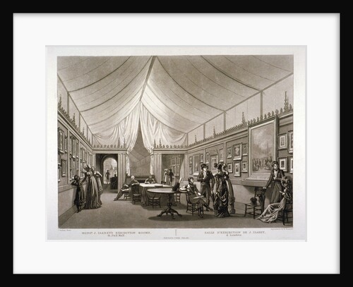 J Isabey's exhibition rooms on Pall Mall, Westminster, London by William James Bennett