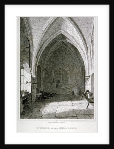 Interior view of the Well Tower, Tower of London by Edward Blore