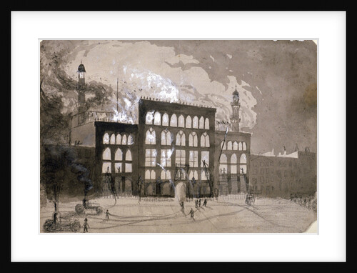 Fire at the Alhambra Theatre, Leicester Square, London, 1882 (1883) by William Dickes